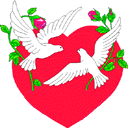 Gif animé coeur rouge et bleu